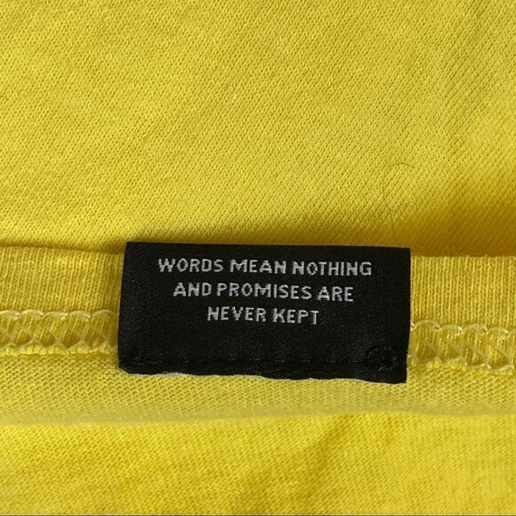 Broken Promises T-Shirt Yellow I Thought I Was The Only One Women's Size S - Picture 6 of 11